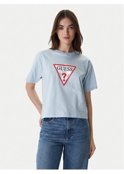 Guess Jeans T-Shirt W4YI73 K8HM0 Błękitny Regular Fit ze sklepu MODIVO w kategorii Bluzki damskie - zdjęcie 188070485