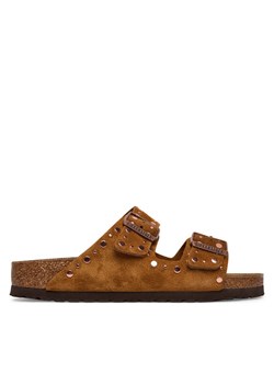 Klapki Birkenstock Arizona Rivet 1031731 Brązowy ze sklepu eobuwie.pl w kategorii Klapki damskie - zdjęcie 188071537