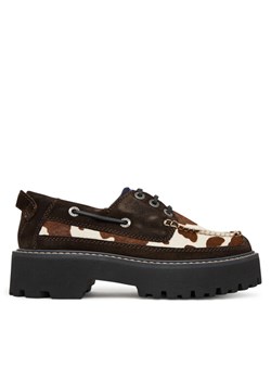 Półbuty Tommy Jeans Archive '01 Calf Hair EN0EN03004 Brązowy ze sklepu eobuwie.pl w kategorii Buty sportowe damskie - zdjęcie 188071856