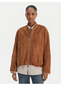 Marella Kurtka skórzana Orata 2613441074 Brązowy Relaxed Fit ze sklepu MODIVO w kategorii Kurtki damskie - zdjęcie 188074567