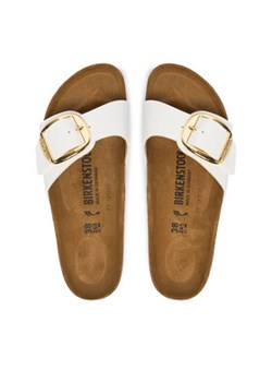 Birkenstock Klapki Madrid Big Buckle 1019814 Biały ze sklepu MODIVO w kategorii Klapki damskie - zdjęcie 188076298