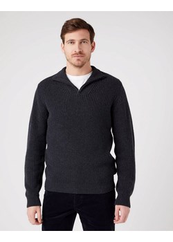 WRANGLER HALF ZIP KNIT MĘSKI SWETER KLASYCZNY ROZPINANY LOGO DARK GREY W8D0PJX06 112321333 ze sklepu YouNeedit.pl w kategorii Swetry męskie - zdjęcie 188078768
