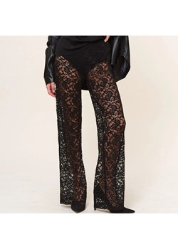 Damskie koronkowe spodnie - Czarny S ze sklepu Intimica.pl w kategorii Spodnie damskie - zdjęcie 188081185