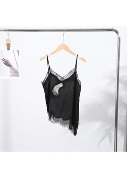 Koronkowy damski top na ramiączkach - Czarny XS ze sklepu Intimica.pl w kategorii Bluzki damskie - zdjęcie 188081215