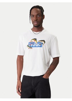 HUGO T-Shirt Nalotrix 50554349 Biały Regular Fit ze sklepu MODIVO w kategorii T-shirty męskie - zdjęcie 188081346