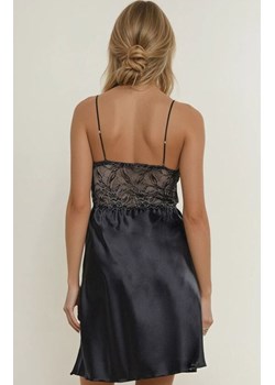 Satynowa koszulka nocna na ramiączkach Truda, Kolor czarny, Rozmiar 2XL, DKaren ze sklepu Primodo w kategorii Koszule nocne - zdjęcie 188081788