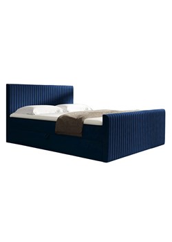 Granatowe łóżko z pojemnikiem 5 rozmiarów P9-L09 ze sklepu Edinos.pl w kategorii Łóżka i materace - zdjęcie 188081905