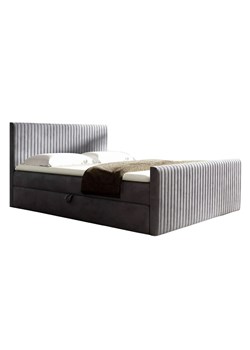 Szare pikowane łóżko kontynentalne z pojemnikiem 5 rozmiarów A4-L83 ze sklepu Edinos.pl w kategorii Łóżka i materace - zdjęcie 188081918