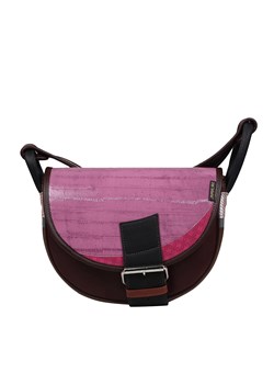 brązowo różowa damska torebka listonoszka skórzana na ramię Freshman ze sklepu Słoń Torbalski w kategorii Listonoszki - zdjęcie 188082018