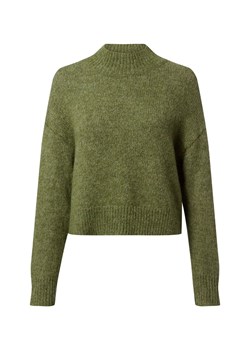 Neo Noir Damski sweter z dzianiny z zawartością wełny - Paulina Kobiety oliwkowy marmurkowy ze sklepu vangraaf w kategorii Swetry damskie - zdjęcie 188082048