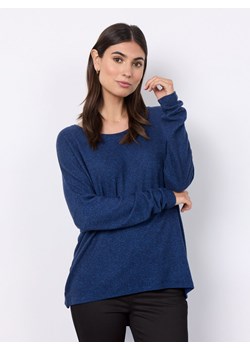 soyaconcept® Damska koszula z dzianiny - Biara Kobiety Sztuczne włókno granatowy marmurkowy ze sklepu vangraaf w kategorii Swetry damskie - zdjęcie 188082049