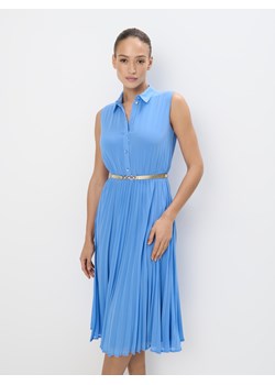 Mohito - Koszulowa sukienka midi - niebieski ze sklepu Mohito w kategorii Sukienki - zdjęcie 188082107