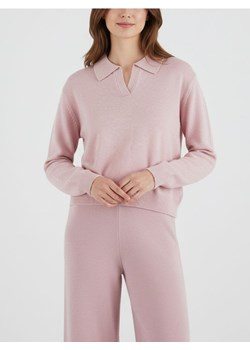 Sinsay - Gładki sweter z kołnierzem - różowy ze sklepu Sinsay w kategorii Swetry damskie - zdjęcie 188083148