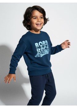 Sinsay - Bluza crewneck z nadrukiem - granatowy ze sklepu Sinsay w kategorii Bluzy chłopięce - zdjęcie 188083267