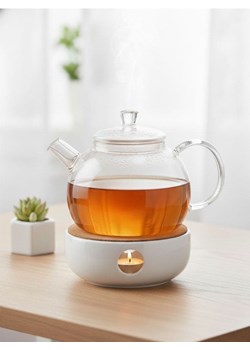 Sinsay - Podgrzewacz pod dzbanek na świeczkę z korkową podkładką - biały ze sklepu Sinsay w kategorii Dom - zdjęcie 188083345