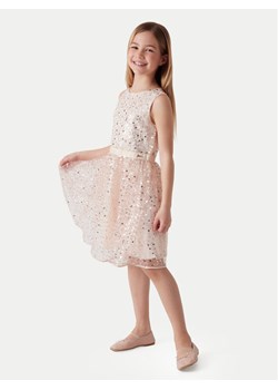 Guess Sukienka elegancka J6RK23 KD580 Złoty Regular Fit ze sklepu MODIVO w kategorii Sukienki dziewczęce - zdjęcie 188083446