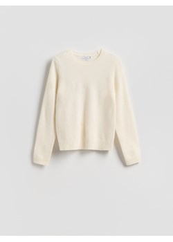 Reserved - Wełniany sweter - kremowy ze sklepu Reserved w kategorii Swetry damskie - zdjęcie 188087046