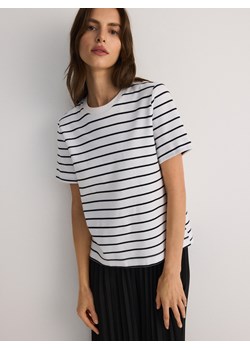 Reserved - T-shirt z bawełny merceryzowanej - wielobarwny ze sklepu Reserved w kategorii Bluzki damskie - zdjęcie 188087146