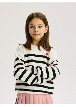 Reserved - Sweter w paski - wielobarwny ze sklepu Reserved w kategorii Swetry dziewczęce - zdjęcie 188087189