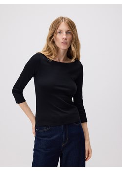 Reserved - Bawełniany longsleeve - czarny ze sklepu Reserved w kategorii Bluzki damskie - zdjęcie 188087309