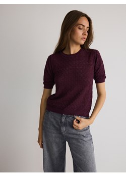 Reserved - Ażurowa bluzka - ciemnofioletowy ze sklepu Reserved w kategorii Swetry damskie - zdjęcie 188087419