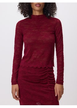 Reserved - Bluzka z haftowanym wzorem - burgundowy ze sklepu Reserved w kategorii Bluzki damskie - zdjęcie 188087476