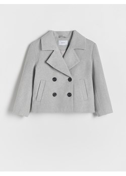 Reserved - Płaszcz dwurzędowy - jasnoszary ze sklepu Reserved w kategorii Płaszcze dziewczęce - zdjęcie 188087825