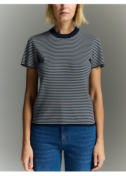 Reserved - Bawełniany t-shirt w paski - granatowy ze sklepu Reserved w kategorii T-shirty męskie - zdjęcie 188087837