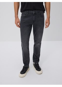Reserved - Jeansy slim z efektem sprania - szary ze sklepu Reserved w kategorii Jeansy męskie - zdjęcie 188087965