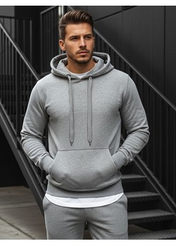 Bluza męska z kapturem szara BX3646 ze sklepu DSTREET.PL w kategorii Bluzy męskie - zdjęcie 188088058