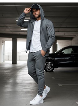 Spodnie męskie dresowe antracytowe Dstreet UX2396 ze sklepu DSTREET.PL w kategorii Spodnie męskie - zdjęcie 188088119