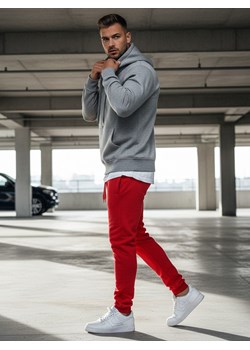 Spodnie męskie dresowe czerwone Dstreet UX2711 ze sklepu DSTREET.PL w kategorii Spodnie męskie - zdjęcie 188088129