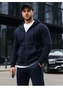Bluza męska rozpinana granatowa BX2195 ze sklepu DSTREET.PL w kategorii Bluzy męskie - zdjęcie 188088159