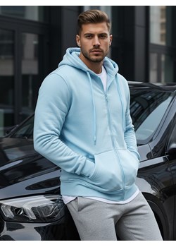 Bluza męska z kapturem błękitna Dstreet BX4246 ze sklepu DSTREET.PL w kategorii Bluzy męskie - zdjęcie 188088178
