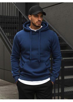 Bluza męska z kapturem niebieska Dstreet BX4684 ze sklepu DSTREET.PL w kategorii Bluzy męskie - zdjęcie 188088208