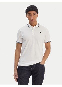 G-Star Raw Polo Dunda D17127-5864 Biały Regular Fit ze sklepu MODIVO w kategorii T-shirty męskie - zdjęcie 188088408