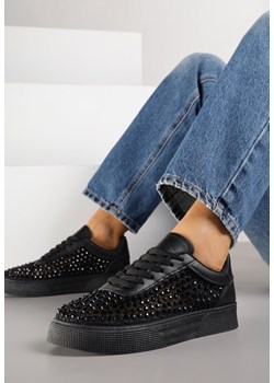 Czarne Cyrkoniowe Sneakersy na Platformie Lilaela ze sklepu renee.pl w kategorii Buty sportowe damskie - zdjęcie 188089717