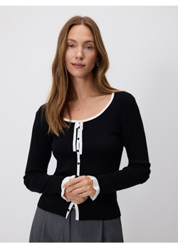 Reserved - Kardigan z ozdobnym wiązaniem - wielobarwny ze sklepu Reserved w kategorii Swetry damskie - zdjęcie 188089838