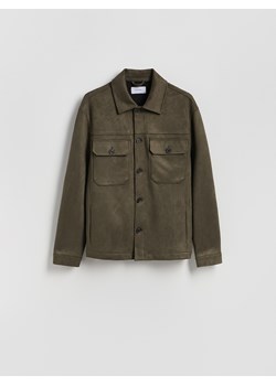 Reserved - Koszula z imitacji zamszu - zielony ze sklepu Reserved w kategorii Koszule męskie - zdjęcie 188089929