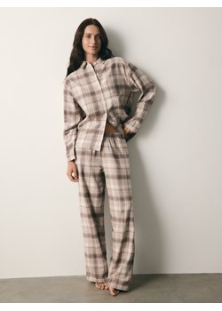 Reserved - Dwuczęściowa piżama w kratę - jasnoszary ze sklepu Reserved w kategorii Piżamy damskie - zdjęcie 188090157