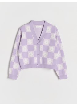 Reserved - Wzorzysty kardigan - lawendowy ze sklepu Reserved w kategorii Swetry dziewczęce - zdjęcie 188090198