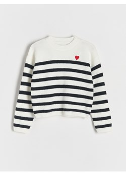 Reserved - Sweter w paski - wielobarwny ze sklepu Reserved w kategorii Swetry dziewczęce - zdjęcie 188090268