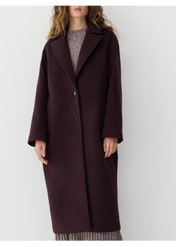 Reserved - Płaszcz z wełną - ciemnofioletowy ze sklepu Reserved w kategorii Płaszcze damskie - zdjęcie 188090425