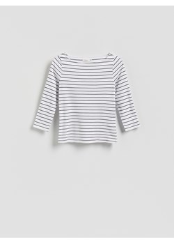 Reserved - Bawełniany longsleeve - wielobarwny ze sklepu Reserved w kategorii Bluzki damskie - zdjęcie 188090517