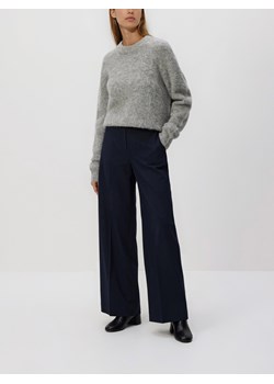 Reserved - Szerokie spodnie z kantem - granatowy ze sklepu Reserved w kategorii Spodnie damskie - zdjęcie 188090607