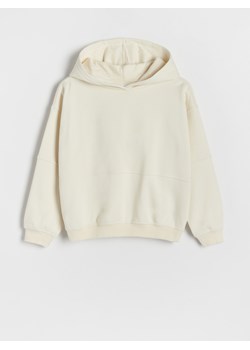 Reserved - Bawełniana bluza z przeszyciami - beżowy ze sklepu Reserved w kategorii Bluzy dziewczęce - zdjęcie 188090679