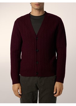 Reserved - Wełniany kardigan - bordowy ze sklepu Reserved w kategorii Swetry męskie - zdjęcie 188090729