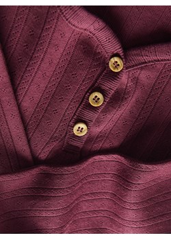 Reserved - Koszulka z guzikami przy dekolcie - bordowy ze sklepu Reserved w kategorii Bluzki dziewczęce - zdjęcie 188090808