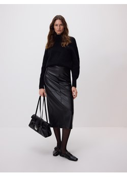 Reserved - Spódnica midi z rozcięciem - czarny ze sklepu Reserved w kategorii Spódnice - zdjęcie 188091139