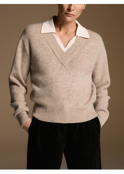 Reserved - Sweter z wełną - beżowy ze sklepu Reserved w kategorii Swetry damskie - zdjęcie 188091338